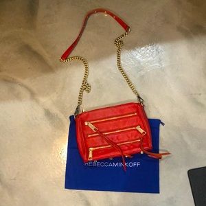 Red Rebecca Minkoff crossbody handbag